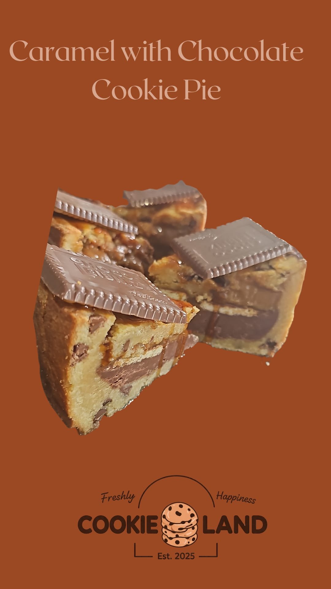 Caramel & Chocolate Cookie Pie